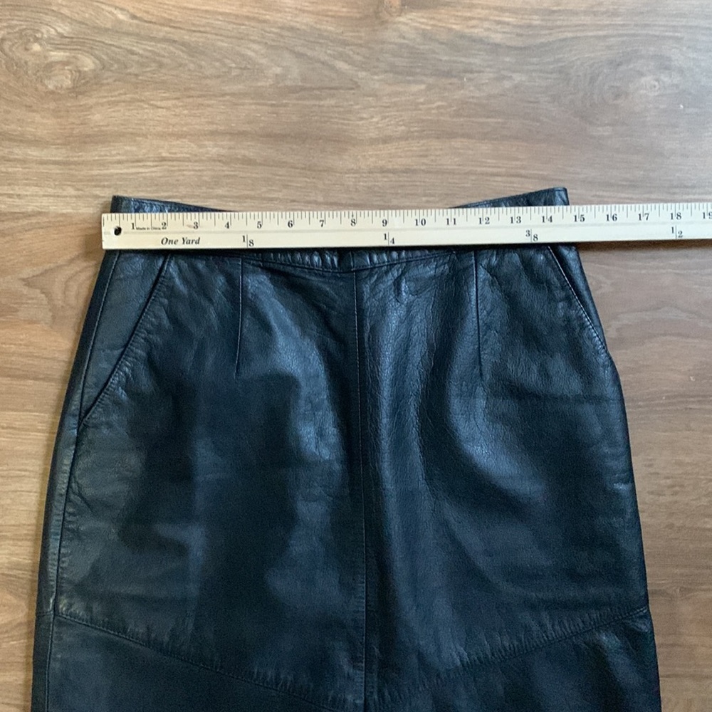 Leather Moto Pencil Skirt by Evan Davies Size 10 - Picture 10 of 11